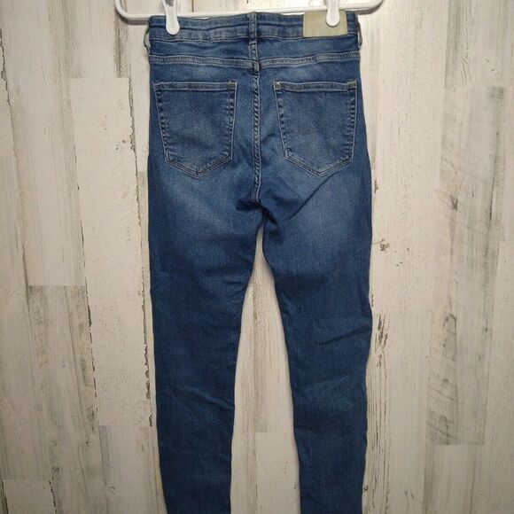 &Denim by H&M Jeans Womens Size 27 Skinny Ankle Regular Waist Blue Medium Wash - Picture 5 of 7